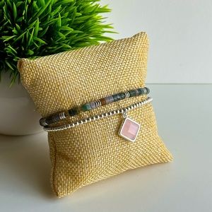 Sterling Silver Rose Quartz Bracelet